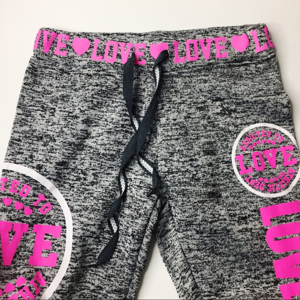 Thrill grey & Pink small sweatpants joggers